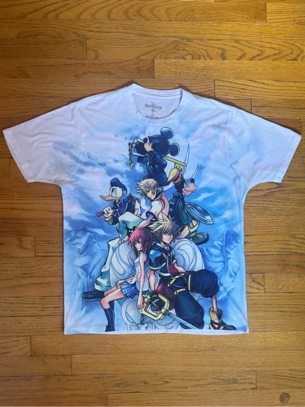 Kingdom Hearts Disney All Over Print Graphic Tee Size L